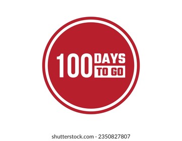 100 days to go red banner design vector illustration