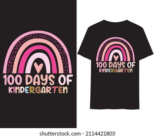 100 días de camisas graciosas de kindergarten 