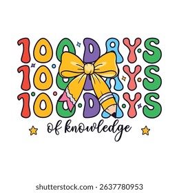 100 days of knowledge  kindergarten school kids, 100 Days of School Life