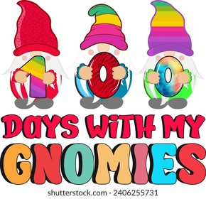 100 días con el diseño de mi camiseta Gnomies