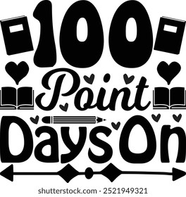 100 days on point T shirt Design Lover