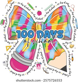 100 days of school Coquette bow 