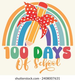 100 Day's of school, Designs Bundle, Streetwear T-shirt Designs Artwork Set, Graffiti Vector Collection for Apparel and Clothing Print.. svg