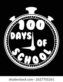 100 days of school-  Graphic design and t-shirt design