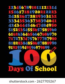 100 days of school- Graphic design and t-shirt design