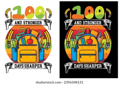 100 days of school kids  t-shirt design