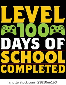 100 days of school print template t shirt design