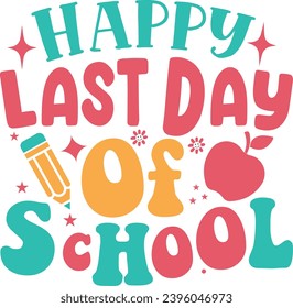 100 Days of School retro design