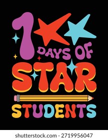 100 días de éxito de la estrella de la escuela de los estudiantes lindo aula tee