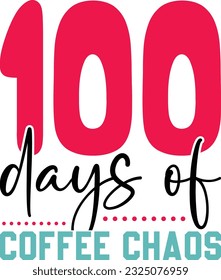 100 days of school svg design and eps file