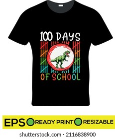 100 Days Of School T Shirt Design,