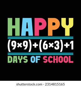 100 Days Of school T -Shirt Design, 100 days day.