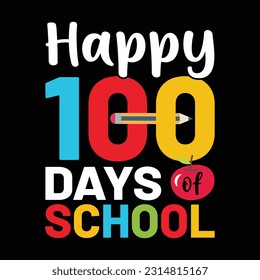 100 Days Of school T -Shirt Design, 100 days day.