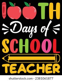 100 days of school t shirt design