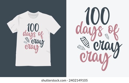 100 days of school t shirt design,T shirt print design with stationary items. T-shirt design with typography for tee print, apparel and clothing
