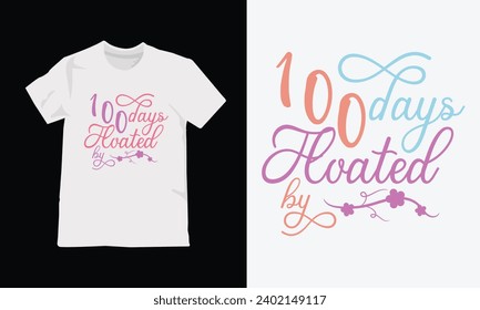 100 days of school t shirt design,T shirt print design with stationary items. T-shirt design with typography for tee print, apparel and clothing
