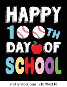 100 Days Of School T-Shirt Design