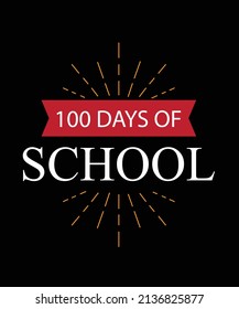 100 días de diseño y vector de camisetas escolares