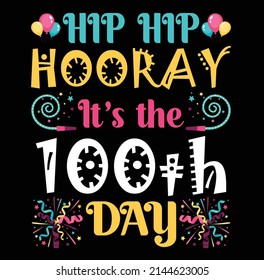 100 Days Of School T-shirt Design Vector EPS