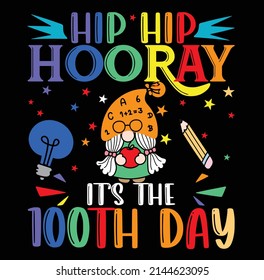 100 Days Of School T-shirt Design Vector EPS