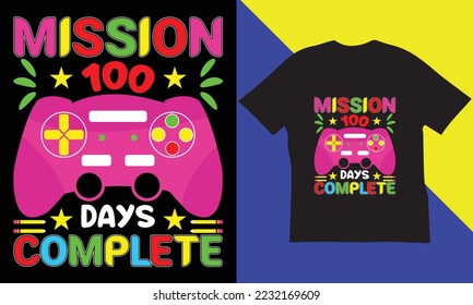 100 Days Of School T-Shirt Design.