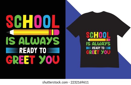 100 Days Of School T-Shirt Design.
