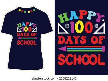 100 days of school t-shirt  design
