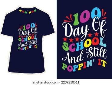 100 days of school t-shirt  design