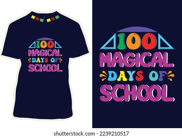 100 days of school t-shirt  design