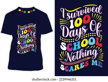 100 days of school t-shirt  design
