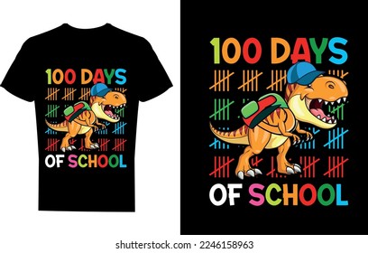 100 Days Of School T-shirt Design
