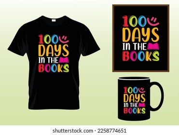 100 Days Of school T-Shirt Design, School T Shirt design, 100 days, School Lover T Shirt design