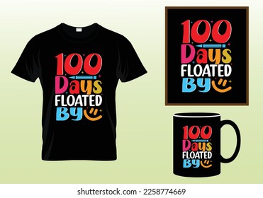 100 Days Of school T-Shirt Design, School T Shirt design, 100 days, School Lover T Shirt design