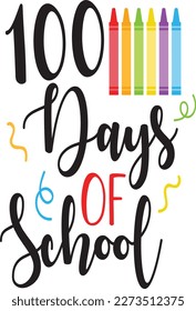 100 Days of school t-shirt design