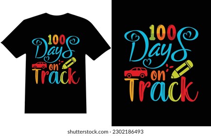 100 Tage T-Shirt-Design-Vektorgrafik der Schule