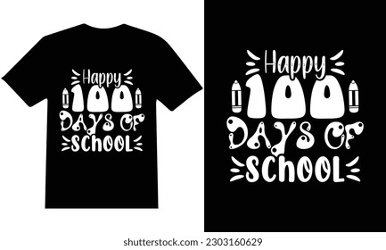 100 Days of School'' T-Shirt Design Vector.