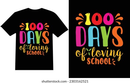 100 Tage T-Shirt Design Vektor der Schule.