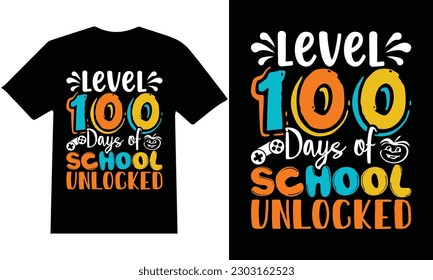 100 Tage T-Shirt Design Vektor der Schule.