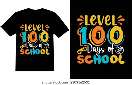 100 Tage T-Shirt Design Vektor der Schule.