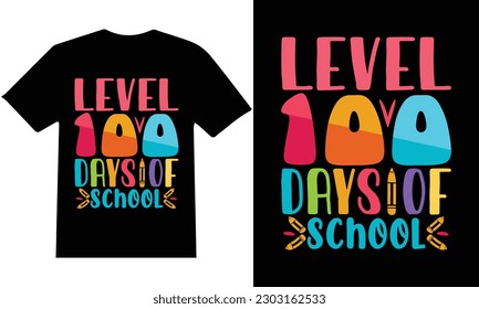 100 Tage T-Shirt Design Vektor der Schule.