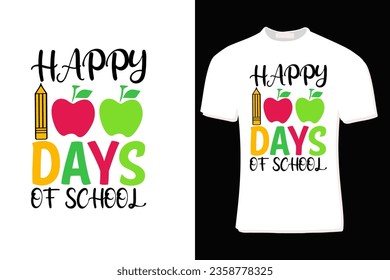 100 days of school t-shirt design for print, poster, card, mugs, bags, invitation, party.