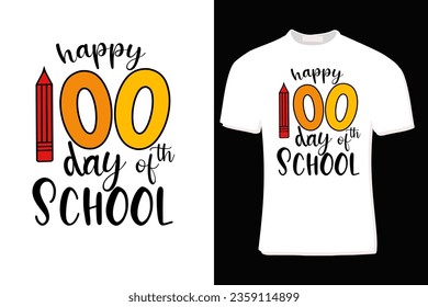 100 Tage Schult-Shirt Design für Druck, Poster, Karte, Becher, Taschen, Einladung, Party.
