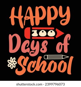 
100 days of school t-shirt design