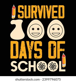 
100 days of school t-shirt design