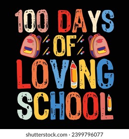 
100 days of school t-shirt design