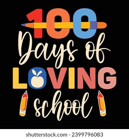 
100 days of school t-shirt design