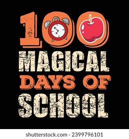 
100 days of school t-shirt design