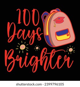 
100 days of school t-shirt design