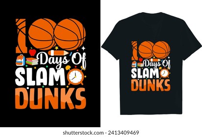 100 Days of the school t-shirt design.