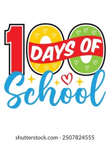 100 Days of School T-Shirt Design